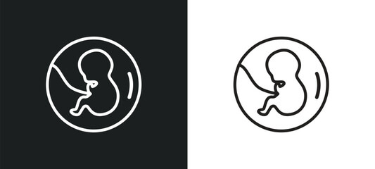 obstetrician and gynecologist outline icon in white and black colors. obstetrician and gynecologist flat vector icon from professions collection for web, mobile apps ui. - obrazy, fototapety, plakaty
