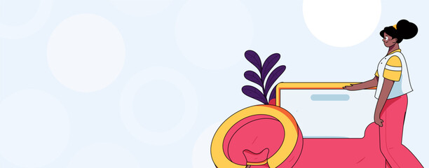 Holiday Shopping E-Commerce Online Shopping People Flat Vector Concept Operation Hand Drawn Illustration
