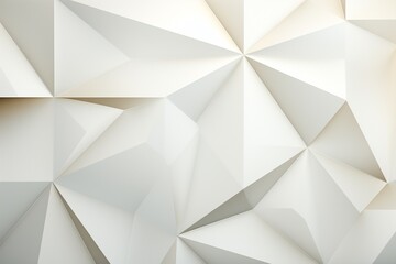 Minimalist Abstract Background of Geometric Shapes in Varying Shades of White Created with Generative AI