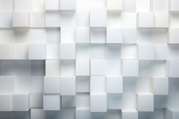 Minimalist Abstract Background of Geometric Shapes in Varying Shades of White Created with Generative AI