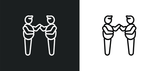 empathy outline icon in white and black colors. empathy flat vector icon from people skills collection for web, mobile apps and ui.