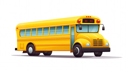 Naklejka na ściany i meble school bus illustration isolated white background