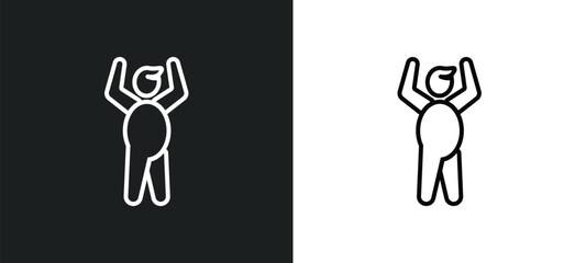 standing up man outline icon in white and black colors. standing up man flat vector icon from people collection for web, mobile apps and ui.