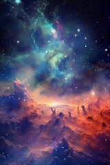 vibrant starscape with nebulae, galaxies and star clusters