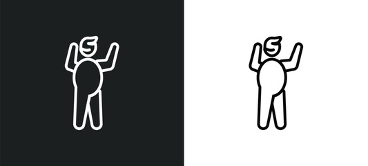 phone assistance outline icon in white and black colors. phone assistance flat vector icon from people collection for web, mobile apps and ui.