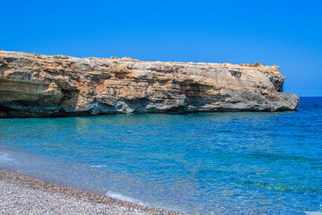 Beautiful bay Crete beach Greece