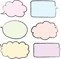 set of speech bubbles