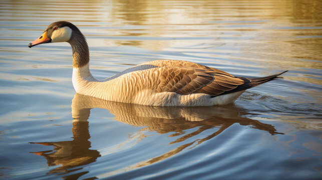 duck on the water  HD 8K wallpaper Stock Photographic Image