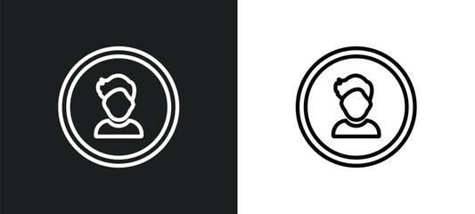 small boy outline icon in white and black colors. small boy flat vector icon from people collection for web, mobile apps and ui.