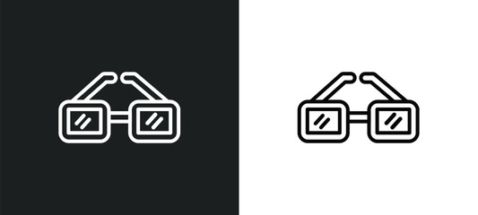 vintage eyeglasses outline icon in white and black colors. vintage eyeglasses flat vector icon from other collection for web, mobile apps and ui.