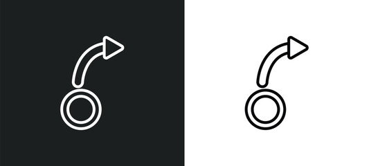 one outline icon in white and black colors. one flat vector icon from orientation collection for web, mobile apps and ui.