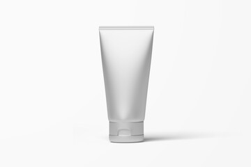 Front view of facial soap bottle on white background