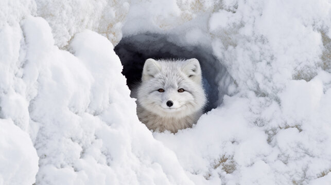 wolf in  snow  HD 8K wallpaper Stock Photographic Image