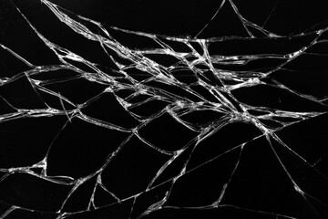 Cracks in glass. Broken glass. Broken window.