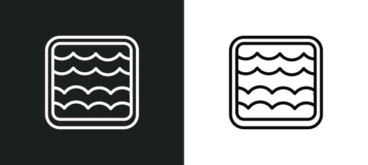 salt water outline icon in white and black colors. salt water flat vector icon from nautical collection for web, mobile apps and ui.
