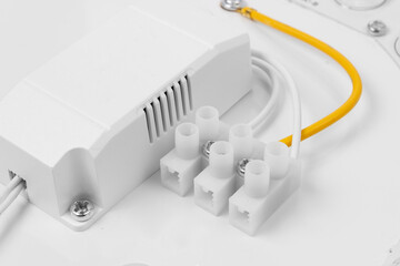 Electrical equipment. LED driver close-up.