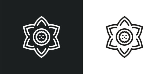 jonquil outline icon in white and black colors. jonquil flat vector icon from nature collection for web, mobile apps and ui.