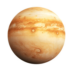Venus planet isolated on transparent and white background png cutout
