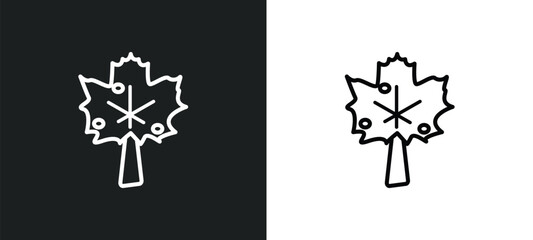 red maple tree outline icon in white and black colors. red maple tree flat vector icon from nature collection for web, mobile apps and ui.
