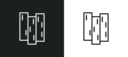 wood board outline icon in white and black colors. wood board flat vector icon from nature collection for web, mobile apps and ui.