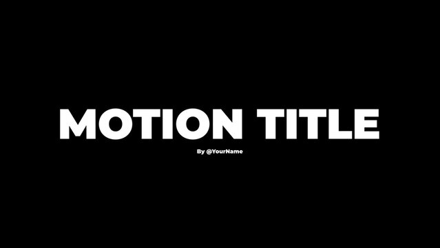 Motion Title 52