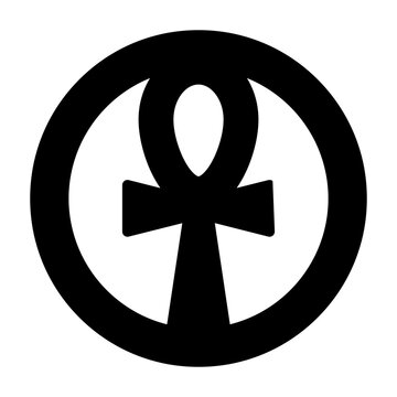 Ankh icon. Egyptian cross symbol. Vector illustration isolated on white background.