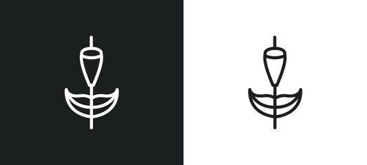 gladiolus outline icon in white and black colors. gladiolus flat vector icon from nature collection for web, mobile apps and ui. - obrazy, fototapety, plakaty