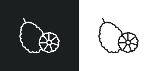 bergamot outline icon in white and black colors. bergamot flat vector icon from nature collection for web, mobile apps and ui. - obrazy, fototapety, plakaty