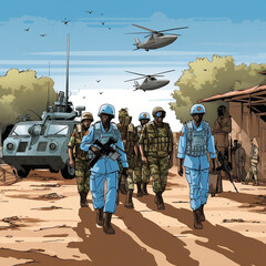 Soldiers on peacekeeping mission