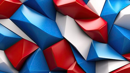 red blue and white 3d circular shapes background