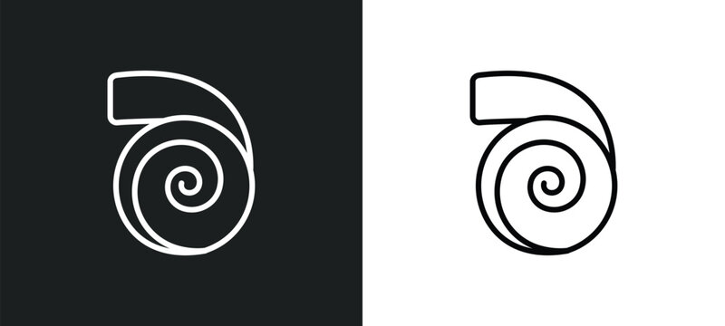 nautilus outline icon in white and black colors. nautilus flat vector icon from music collection for web, mobile apps and ui.