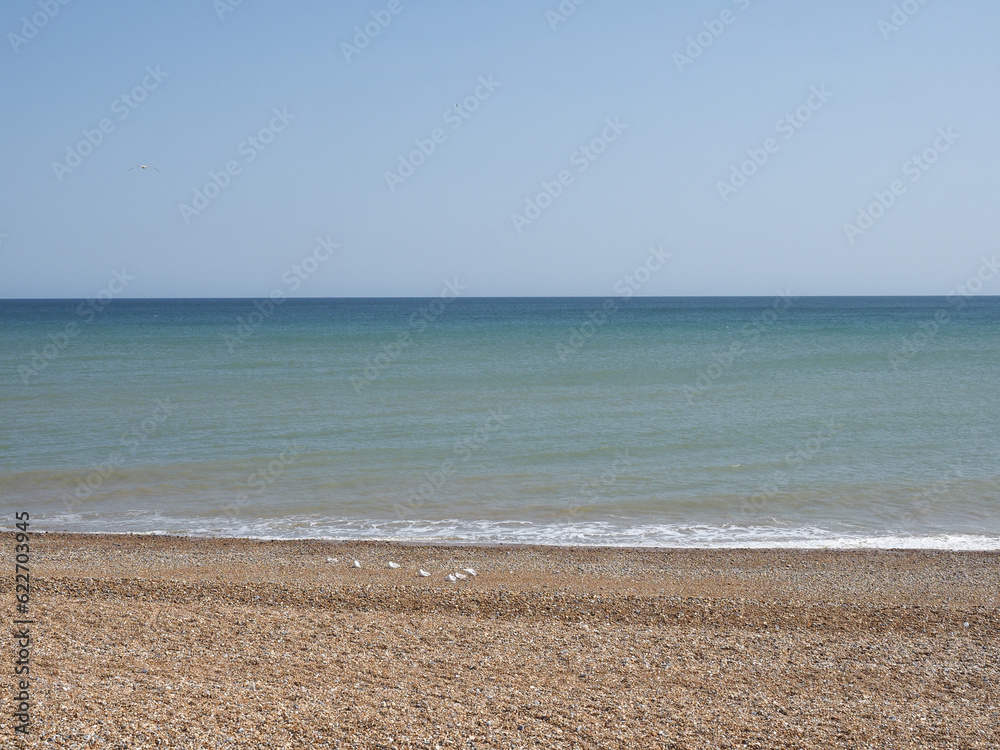 Sticker sea seen from beach