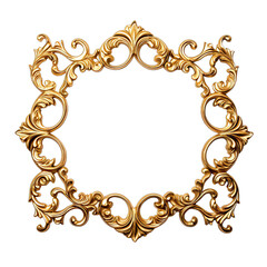 Golden picture frame with floral motifs. A stunning example of baroque craftsmanship 8