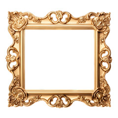 Golden picture frame with floral motifs. A stunning example of baroque craftsmanship 7