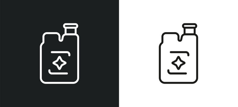 detergen outline icon in white and black colors. detergen flat vector icon from miscellaneous collection for web, mobile apps and ui.