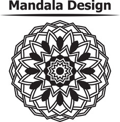 Beautiful round mandala on white background