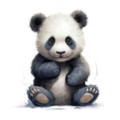 Mała panda, Ilustracja, wygenerowane przez AI, urocza panda, 