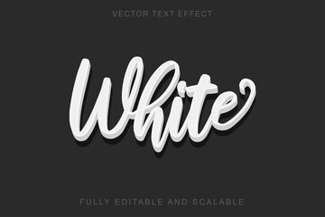 white 3d text effect 