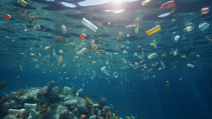 an illustration of the pollution of the ocean