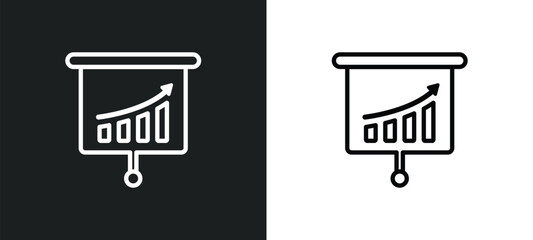 performance outline icon in white and black colors. performance flat vector icon from marketing collection for web, mobile apps and ui.