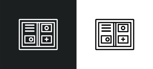 Obraz premium flags outline icon in white and black colors. flags flat vector icon from maps and flags collection for web, mobile apps and ui.