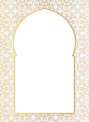 Vector oriental Arabic golden frames. Borders background clipart. Templates for design, invitations, events