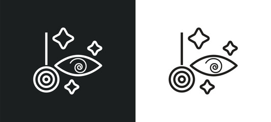 hypis outline icon in white and black colors. hypis flat vector icon from magic collection for web, mobile apps and ui.