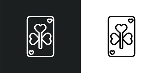 Obraz na płótnie Canvas clubs outline icon in white and black colors. clubs flat vector icon from love and romance collection for web, mobile apps and ui.