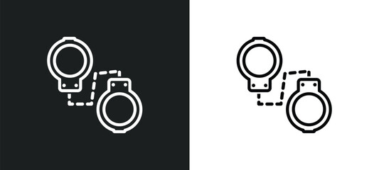 criminal outline icon in white and black colors. criminal flat vector icon from law and justice collection for web, mobile apps and ui.