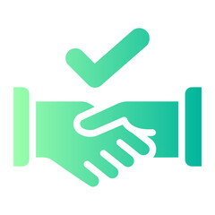 handshake gradient icon