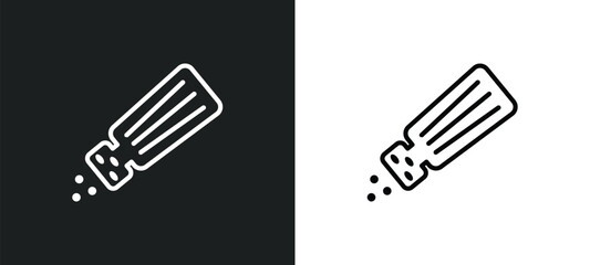 seasoning outline icon in white and black colors. seasoning flat vector icon from kitchen collection for web, mobile apps and ui.
