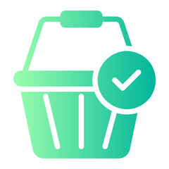 shopping basket gradient icon