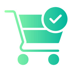 shopping cart gradient icon