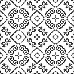 Texture with figures from lines. Black and white pattern for web page, textures, card, poster, fabric, textile. Monochrome graphic repeating design.